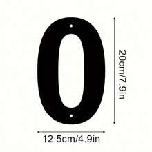 1pc Vintage Style Large Metal House Number - Durable Cast Iron Mailbox Number With Rust-Resistant Finish, Easy-To-Install Wall Mounted Design, Customizable Street Address Sign For Outdoor Decoration, Available In 0-9 Numbers