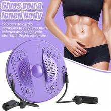 NetHong Body Shaping Waist Whisper Twisting Disc Board Waist Trainer Machine Exerciser For Lose Weight - Purple a - View 3