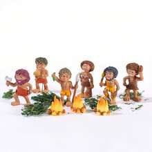 9pcs/6pcs/3pcs Vintage Primitive Wild Man Tribe Micro Landscape Scenery Primitive Man Model Garden Decoration Home Decoration Ornaments Home Decoration Gardening Decoration - Multicolor - View 6