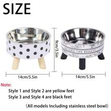 Elevated Stainless Steel Pet Bowl, Anti-Spill Cat Water/Food Bowl, Detachable For Cats, Dogs, Small Pets, Multicolor Available