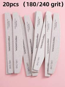 3/5/10/20/50pcs Nail File,100/180 Grit Emery Boards For Nails, Zebra Doubled Sides Washable Coarse Nail Files For Acrylic And Extension Nail Removal Nail Care Manicure Kit Salon Home Use - Grey - View 14
