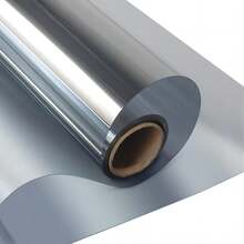 TOPTHEROAD 90X600CM Pelicula Privacidad Ventanas, Pelicula Privacidad Ventanas Película de Vidrio,Adherente Estático, Vinil para Ventana Protección para Hogar Cocina Oficina(Plateado) - Negro - Ver 8