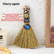 1pc Crystal Heart Shape Magic Broom Natural Amethyst Quartz Stone Craft Witch Broomstick Divination Cleansing Home Decoration Christmas Gift - Heart Broom - View 22