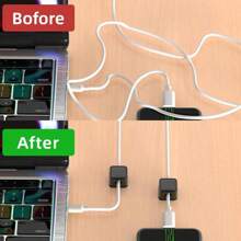 6 Packs Magnetic Cord Organizer, Cable Smooth Adjustable Easy Secure Cable Management, Wire Holder Keeper Organizer, Hide Or Organize Phone USB Charger Cable For Home, Office, Car, Desk, Nightstand For Office, Dorm And Home Use Cable Organizer