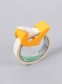 1pc Small And Medium-Sized Convenient Hand-Pulled Cutter, Transparent Masking Tape Cutter And Sealer Back To School