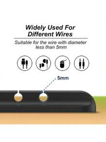 1 pieza Clip de gestión de cables con múltiples ranuras, organizador de cables de escritorio de silicona, soporte adhesivo para gestión de cables de escritorio - Adecuado para sistema de gestión de cables de escritorio, hogar, oficina y automóvil - Accesorio de estante de cables de mesita de noche