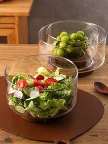 1 pezzo Stoviglie in vetro trasparente B, Stoffa in bicchiere, Stile nordico B Sala , Insalata con yogurt alla frutta e dessert B, Per casa, cucina, Ristoro, Accessori per stoviglie