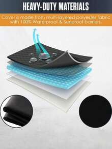 1Pc Oxford Fabric Washing Machine Cover, With Adjustable Tie Rope, Suitable For Front / Top Load Washer & Dryer - Black - View 7