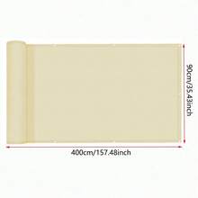 灰色不透明隐私屏风，防紫外线罩，适用于公寓阳台栏杆、户外露台、平台、门廊 - 彩色 - 查看 25