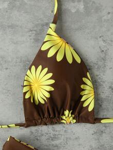 Conjunto de bikini de verano con estampado floral sexy para mujer - impresión - Ver 5