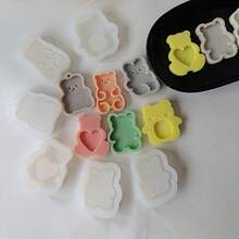 可爱小熊DIY手工香氛石膏多功能硅胶模具 - 白色 - 查看 4