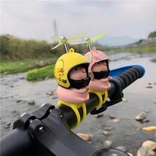 KRAUOPEN 自行车和山地自行车装饰、系带电动自行车和摩托车装饰、可爱猪头盔配件、摩托车车把系带创意装饰、8 球台球创意摩托车配件、送给朋友的生日礼物、自行车和山地自行车车把装饰