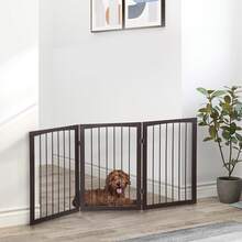 PawHut Pet Fence - Cà phê nâu - Xem 1