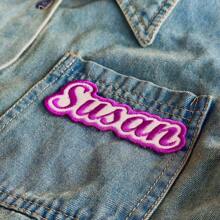 Custom 1/3/5pcs Embroidered Name Patches - Personalized Iron On/Sew On 3-6inch Patch For Jackets, Hats, Mom Gifts Custom Embroidered Name Patches - Personalized Iron On/Sew On Patch For Jackets, Hats, Mom Gifts, Durable, Unisex, Casual, Custom, Personalized, Unique, Customized, Bag Charms, Bag Charms, School Supplies, For Teenagers, Junior High School Students, Middle School Students, High School Senior High School Students, College Students, University Students, Freshman, Sophomore, Underclassmen