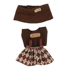 3pcs/Set Bib Pants, Top, And Headband Set, Cute And Fashionable Accessories (Excluding Plush Doll) - Multicolor - View 6