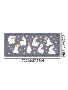 鼠标垫可水洗防滑橡胶底座锁边卡通可爱白色绵羊鼠标垫游戏桌垫电脑键盘垫笔记本电脑办公家用 - 彩色 - 查看 10