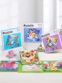 New 3-In-1 Progressive Difficulty Magnetic Puzzle Book, Suitable For Children 3+ Years Old, Educational Logic Development Puzzle Toy, Children's Day/Birthday Gift