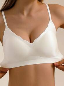 1 pieza Camiseta de tirantes inalámbrica y ligera, con soporte transpirable para el verano para mujeres - Champán - Ver 6