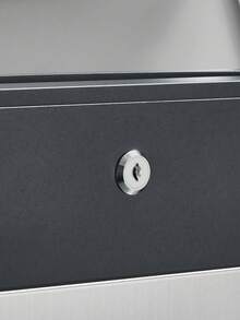 Wall Mounted Letter Box With Viewing Windows, Stainless Steel, For Gate, Front Door, With Lock And Keys, Silver And Charcoal Grey - Grey - View 5