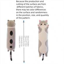 New Long Cat Throw Pillow Plush Toy Cute Cat Plush Toy Soft Large Plush Doll Pillow Pillow Slouchy Person Tatami Waist Support Furniture Sofa Decoration