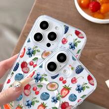 A Stylish Phone Case. Does Not Include Lanyard Or Stand. Strawberry Blueberry Fruit Print Pattern Premium Magnetic Phone Case. Compatible With 16e/16/15/14/13/12/11/ProMax/Pro/Plus/XSMax/XS/X, And Galaxy S22/S23/S24/S25/Plus/FE/Ultra. Fashionable Women's Summer Unique Transparent Cases. Shockproof, Drop-Proof, Ultra-Thin Design Acrylic+TPU Hard Back. Non-Yellowing Clear Protective Cover For Men, Women, And Girls. Protective Cases For [Unclear - Possibly "Pr" Or "Pr"]. - 清除 3 - 查看 4