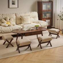 Small Footstool Shoe Changing Stool Padded Foot Rest Stool Entryway Living Room - complexion - View 9