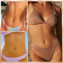 CIZME 1 件装肚脐穿孔首饰肚脐环肚脐杠铃钉，Y2K 不锈钢 14G 6/8/10/12 毫米肚脐穿孔肚脐穿孔首饰肚脐环，白色蛋白石肚脐环女士，银金肚脐杠铃钉身体穿孔 - Belly Button Rings - 查看 3