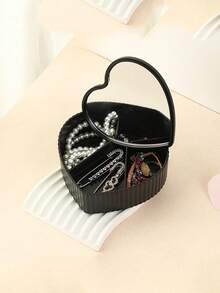 Love Jewelry Box Desktop Dustproof Storage Box High-End Jewelry Box Ring Earring Necklace Portable Storage Makeup Plastic Box - Multicolor - View 10