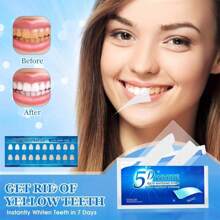 Tiras blanqueadoras de dientes 5D, aptas para uso diario
