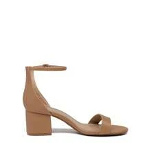 Dream Pairs Women Low Chunky Heeled Sandals Classic Open Toe Ankle Strap Summer Heeled Sandals With Adjustable Buckle For Daily Work Wedding Party - 棕色 - 查看 8