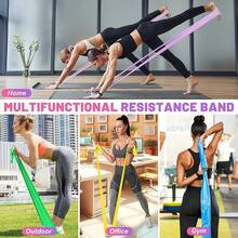 Resistance Bands, 5 Pcs Exercise Bands Elastic Stretch Bands For Fitness Yoga Pilates Stretching Strength Training, Workout Bands For Women And Men Home Gym - 黑色 - 查看 7
