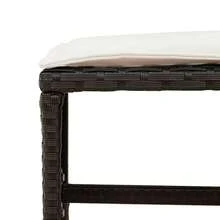 vidaXL Set da Pranzo da Giardino 11 pz con Cuscini in Polyrattan Nero - nero - Visualizzare 6