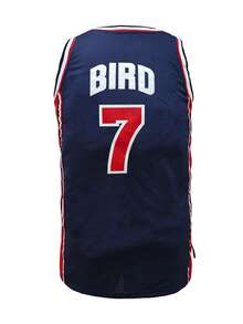 KTYSDE 男士7号海军蓝篮球背心，美国国旗印花+刺绣，宽松无袖圆领背心，适合篮球、运动、跑步、街头穿着，男女皆宜，春季款 - 藏蓝色 - 查看 3