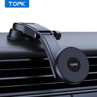  TOPK Magnetic Phone Holder For Car, Powerful Magnetism Premium Quality Support Single-Hand Operation Metal Hook Magnetic Car Phone Mount, Powerful Magnetism Premium Quality Support Single-Hand Operation Metal Hook Magnetic Car Phone Mount