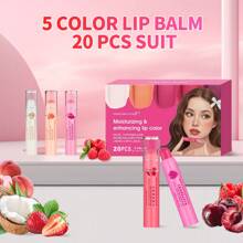 20pcs/Box Gift Set, Colorful Lipsticks - Black Cherry Shade, Moisturizing Lipstick With Vitamin E Core, Natural Gloss Finish, Vegan-Friendly & Cruelty-Free