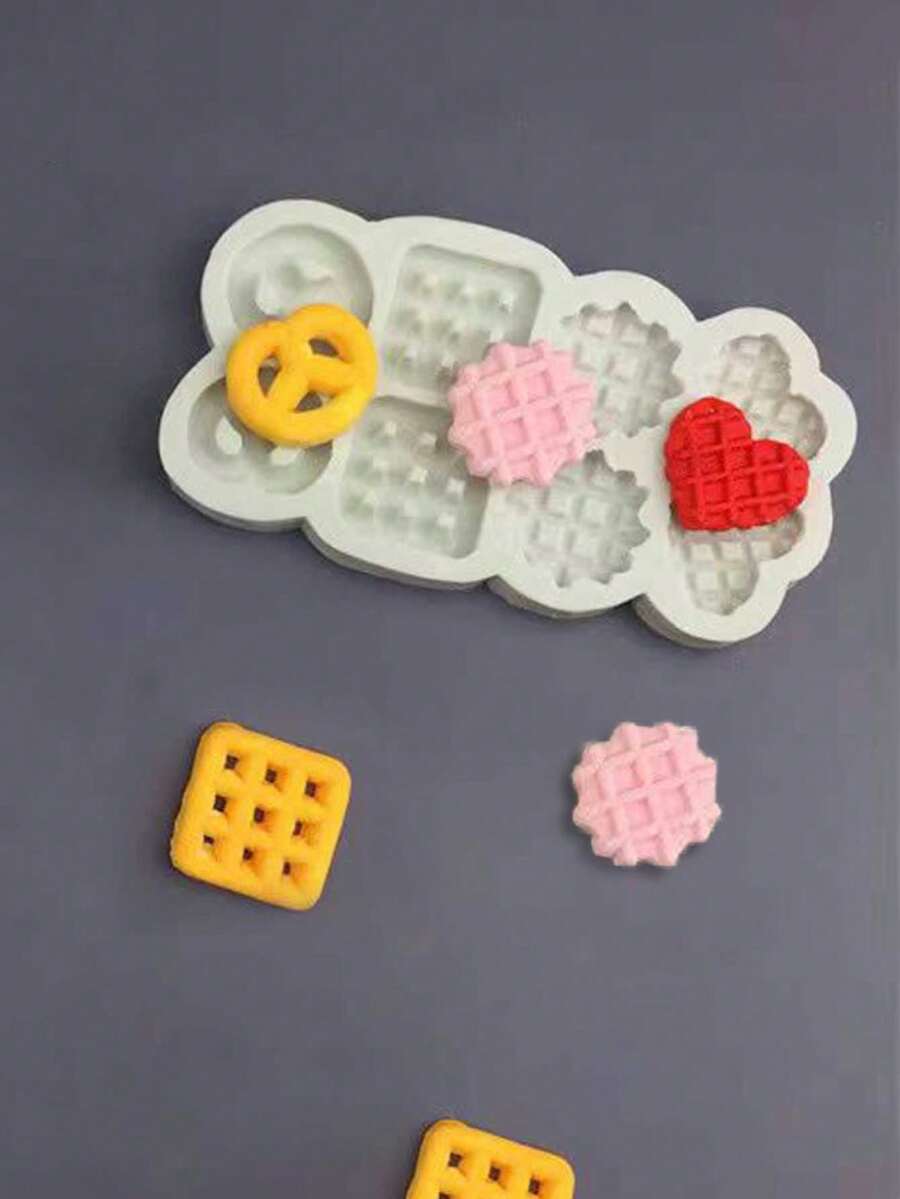 2pcs Silicone Heart Shaped Cookies/Chocolate Cake Mold DIY Bakeware - Light Grey - View 1