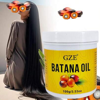 GZE 100% 天然纯巴塔纳油原料未精制保湿头皮护理和头发强化 100g