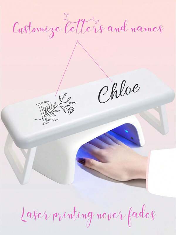 1 pieza Soporte plegable personalizado para manos para manicura, Soporte técnico para dedos de arte de uñas, Soporte para manos de macaron para uñas, Almohada acrílica portátil para uñas, Suministros de manicura para escritorio