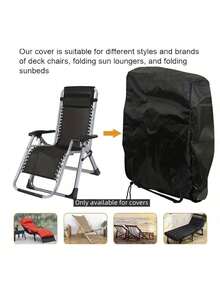 1pc 210D Oxford Fabric Folding Chair Cover - Waterproof Dustproof Storage Bag, Suitable For Patio, Garden And Home Organization