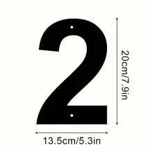 1pc Vintage Style Large Metal House Number - Durable Cast Iron Mailbox Number With Rust-Resistant Finish, Easy-To-Install Wall Mounted Design, Customizable Street Address Sign For Outdoor Decoration, Available In 0-9 Numbers