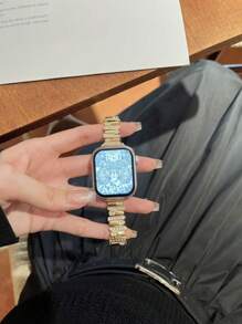 1 Peça Pulseira de Relógio de Metal para 49mm 45mm 46mm 44mm 42mm 40mm 41mm 38mm, Pulseira de Relógio de Metal Fashionable para Series 1-10, SE, Ultra 6-1