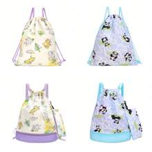 1pc Outdoor Cartoon Beach Backpack Waterproof Swimsuit Swimming Goggles Storage Bag Children's Dry Wet Separation Swimming Bag
