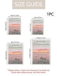 1幅“海浪的低语，水能治愈一切”冲浪女孩帆布艺术画 - 时尚海岸风格墙面装饰，无框海报，适用于卧室、客厅、家庭办公室 - 彩色 - 查看 4