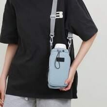 YOONI 1pc/2pcs Korean Fashion Oxford Cloth Cross-Body Bag, Water-Resistant Bottle/Tumbler Holder, Multi-Layer Design, Fits Phone & Coin, Suitable For Gym, Hiking, Outdoor, Women Shoulder Bag