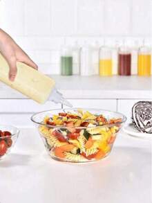 1pc Condiment Squeeze Bottle, Transparent Sauce Jar, Suitable For Ketchup, Salad Sauce - Clear - View 6