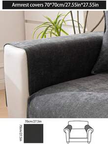 1pc Waterproof Anti-Oil Sofa Seat Cushion, Suitable For All Seasons, Simple And Modern, Anti-Stain, Anti-Scratch, Anti-Slip Sofa Cover, Dust-Proof, Washable, Colorfast, Fashion Home Decor, Pet-Friendly Protective Cover, Adjustable For Bedroom, Office, Living Room, L-Shaped Sofa - Light Grey - View 16