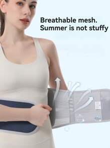 Waist Brace With Wide Compression, Fly-Knit Strap & Cooling Material For All-Day Comfort