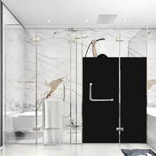 TOPTHEROAD 90X600CM Pelicula Privacidad Ventanas, Pelicula Privacidad Ventanas Película de Vidrio,Adherente Estático, Vinil para Ventana Protección para Hogar Cocina Oficina(Plateado) - Negro - Ver 5