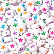 100pcs/Pack 7mm Multi-Color Heart Shaped Acrylic Beads For DIY Jewelry Making, Cute Acrylic Bead Set For Bracelets And Necklaces, Craft Supplies Without Power Required