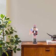 Nutcracker Christmas Decor Nutcracker Figurine Wooden Nutcracker Soldier Black Nutcracker Christmas Wood Ornaments Nutcracker Toy Desktop Ornament Christmas Table Decoration For Christmas Party